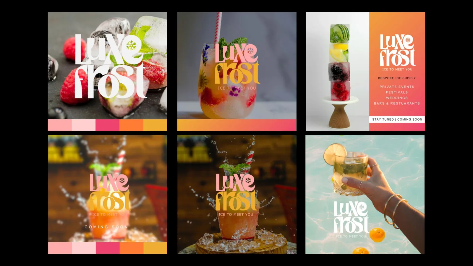 Luxe Frost social treatment by Poke Digital