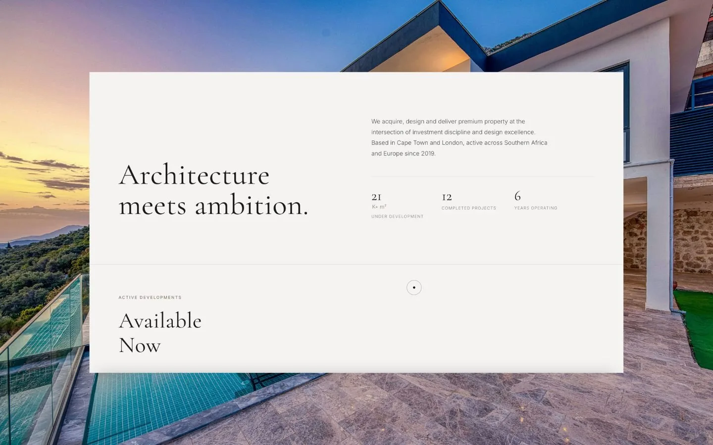 VALT Property Studio website screenshot 2