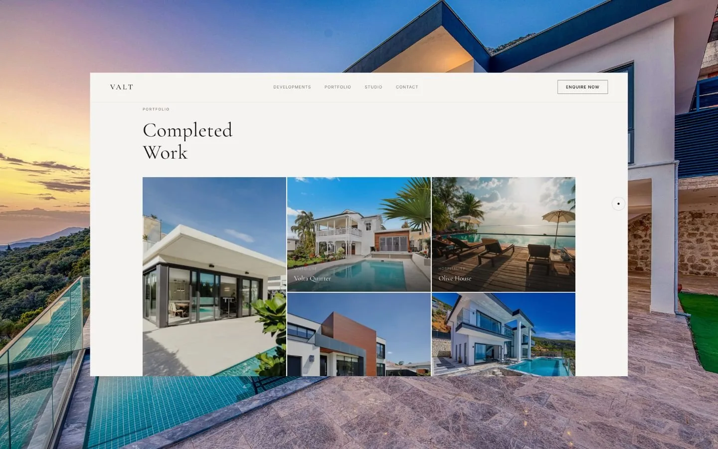 VALT Property Studio website screenshot 5